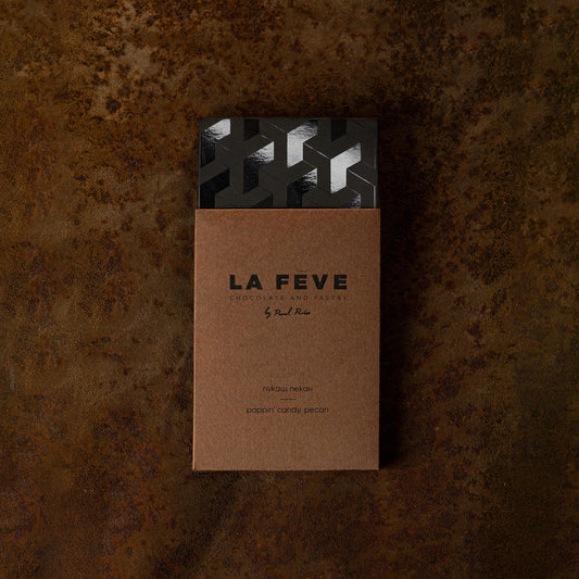 Brown packaging a textured brown background